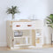 vidaXL - Dressoir - 98,5x40x75 - cm - massief - grenenhout - wit