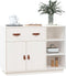 vidaXL - Dressoir - 98,5x40x75 - cm - massief - grenenhout - wit