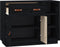 vidaXL - Dressoir - 98,5x40x75 - cm - massief - grenenhout - zwart