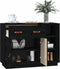 vidaXL - Dressoir - 98,5x40x75 - cm - massief - grenenhout - zwart