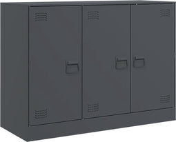 vidaXL - Dressoir - 99x39x73 - cm - staal - antracietkleurig