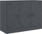 vidaXL - Dressoir - 99x39x73 - cm - staal - antracietkleurig