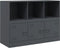 vidaXL - Dressoir - 99x39x73 - cm - staal - antracietkleurig