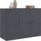 vidaXL - Dressoir - 99x39x73 - cm - staal - antracietkleurig