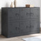 vidaXL - Dressoir - 99x39x73 - cm - staal - antracietkleurig
