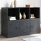vidaXL - Dressoir - 99x39x73 - cm - staal - antracietkleurig