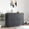vidaXL - Dressoir - 99x39x73 - cm - staal - antracietkleurig