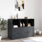 vidaXL - Dressoir - 99x39x73 - cm - staal - antracietkleurig