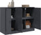 vidaXL - Dressoir - 99x39x73 - cm - staal - antracietkleurig