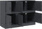 vidaXL - Dressoir - 99x39x73 - cm - staal - antracietkleurig