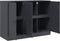 vidaXL - Dressoir - 99x39x73 - cm - staal - antracietkleurig