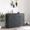 vidaXL - Dressoir - 99x39x73 - cm - staal - antracietkleurig