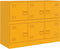 vidaXL - Dressoir - 99x39x73 - cm - staal - mosterdgeel