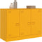 vidaXL - Dressoir - 99x39x73 - cm - staal - mosterdgeel