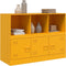 vidaXL - Dressoir - 99x39x73 - cm - staal - mosterdgeel