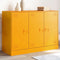 vidaXL - Dressoir - 99x39x73 - cm - staal - mosterdgeel