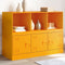 vidaXL - Dressoir - 99x39x73 - cm - staal - mosterdgeel
