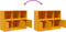 vidaXL - Dressoir - 99x39x73 - cm - staal - mosterdgeel