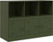 vidaXL - Dressoir - 99x39x73 - cm - staal - olijfgroen