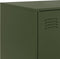 vidaXL - Dressoir - 99x39x73 - cm - staal - olijfgroen