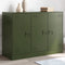 vidaXL - Dressoir - 99x39x73 - cm - staal - olijfgroen