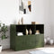 vidaXL - Dressoir - 99x39x73 - cm - staal - olijfgroen