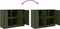 vidaXL - Dressoir - 99x39x73 - cm - staal - olijfgroen