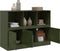 vidaXL - Dressoir - 99x39x73 - cm - staal - olijfgroen
