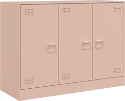 vidaXL - Dressoir - 99x39x73 - cm - staal - roze
