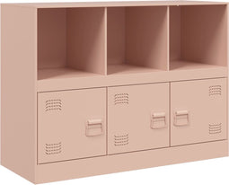vidaXL - Dressoir - 99x39x73 - cm - staal - roze