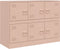vidaXL - Dressoir - 99x39x73 - cm - staal - roze
