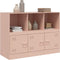 vidaXL - Dressoir - 99x39x73 - cm - staal - roze