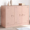 vidaXL - Dressoir - 99x39x73 - cm - staal - roze