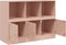 vidaXL - Dressoir - 99x39x73 - cm - staal - roze