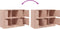 vidaXL - Dressoir - 99x39x73 - cm - staal - roze