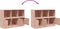 vidaXL - Dressoir - 99x39x73 - cm - staal - roze