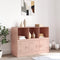 vidaXL - Dressoir - 99x39x73 - cm - staal - roze