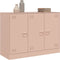 vidaXL - Dressoir - 99x39x73 - cm - staal - roze