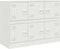 vidaXL - Dressoir - 99x39x73 - cm - staal - wit