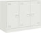 vidaXL - Dressoir - 99x39x73 - cm - staal - wit