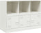 vidaXL - Dressoir - 99x39x73 - cm - staal - wit