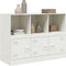 vidaXL - Dressoir - 99x39x73 - cm - staal - wit
