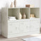 vidaXL - Dressoir - 99x39x73 - cm - staal - wit