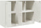 vidaXL - Dressoir - 99x39x73 - cm - staal - wit
