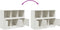 vidaXL - Dressoir - 99x39x73 - cm - staal - wit