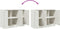 vidaXL - Dressoir - 99x39x73 - cm - staal - wit