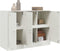 vidaXL - Dressoir - 99x39x73 - cm - staal - wit