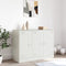 vidaXL - Dressoir - 99x39x73 - cm - staal - wit