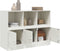 vidaXL - Dressoir - 99x39x73 - cm - staal - wit
