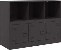 vidaXL - Dressoir - 99x39x73 - cm - staal - zwart